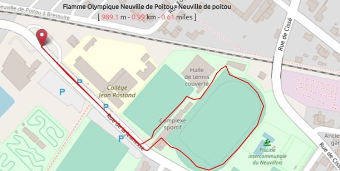 Passage de la flamme olympique à Neuville de Poitou